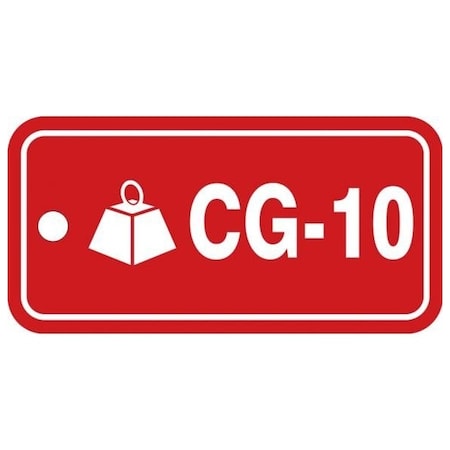 Accuform Plastic, 2-1/2 in Width, 0.31 in Height, , 5 PK TDF110XVM